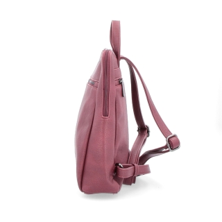 Dizajnový batoh do mesta Tangerin materiál syntetická koža zapínanie na zips farba vínová veľkosť stredná 8027 BO Z boku