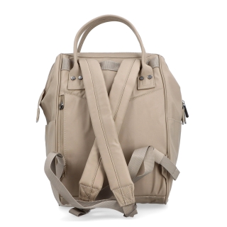 Veľký praktický batoh Carmelo Carmelo materiál nylon zapínanie na zips farba taupe veľkosť veľká 4319 T Zozadu
