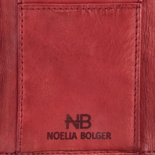 Malá kožená peňaženka v boho štýle Noelia Bolger materiál kože zapínanie na cvok farba červená veľkosť malá 5124 NB CV Logo