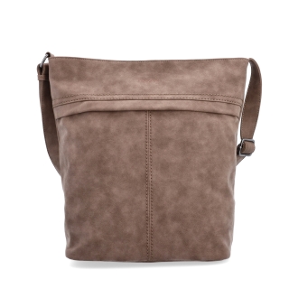Praktická crossbody taška zo syntetického materiálu Tangerin materiál syntetická koža zapínanie na zips farba hnedá veľkosť veľká 1108 H Spredu