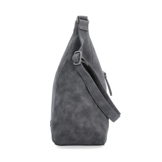 Crossbody syntetická kabelka s prešívaním Tangerin materiál syntetická koža zapínanie na zips farba sivá veľkosť stredná 1104 ANT Z boku