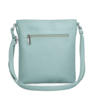 Crossbody kabelka so zipsom Carmelo materiál syntetická koža zapínanie na zips farba zelená veľkosť malá 4324 SZE Zozadu
