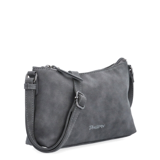 Malá elegantná crossbody kabelka Tangerin materiál syntetická koža zapínanie na zips farba sivá veľkosť malá 1109 ANT