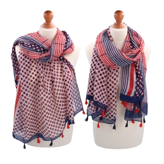 Ľahká šatka s originálnym vzorom Noelia Bolger materiál Viskóza a bavlna farba multicolor KL506 - 02