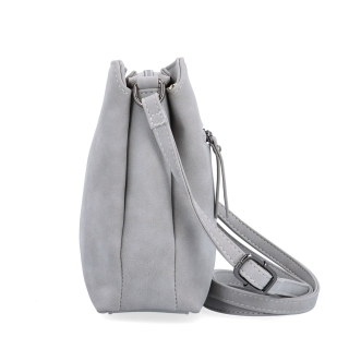 Praktická crossbody kabelka so štruktúrovaným vnútrom Tangerin materiál syntetická koža zapínanie na zips farba sivá veľkosť malá 1117 SS Z boku