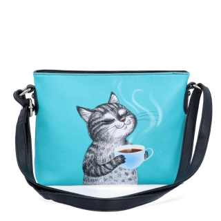 Crossbody kabelka s veselým potiskom Indee materiál syntetická koža zapínanie na zips farba multicolor veľkosť malá 9306 03 C