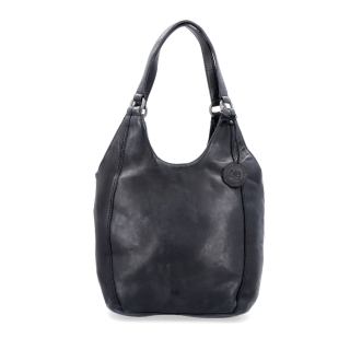 Elegantná kožená shopper kabelka s prešívaním Noelia Bolger materiál kože zapínanie na zips farba čierna veľkosť stredná NB 2044 C Spredu
