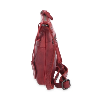 Malá kožená crossbody so zapínaním na zips Noelia Bolger materiál kože zapínanie na zips farba červená veľkosť malá NB 2090 CV Z boku