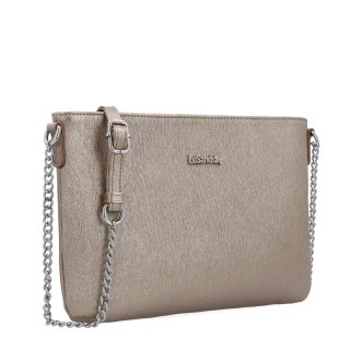 Elegantná crossbody kabelka s jemným leskom Le Sands materiál syntetická koža zapínanie na zips farba metalíza veľkosť malá 4608 ZL