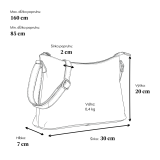 Dámska kožená crossbody kabelka Noelia Bolger materiál kože zapínanie na zips farba žltá veľkosť stredná NB 2430 ZLU Rozmery