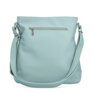 Dizajnová crossbody kabelka Carmelo materiál syntetická koža zapínanie na zips farba zelená veľkosť stredná 4271 SZE Zozadu