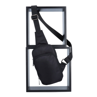 Praktická crossbody taška na mobilný telefón a peňaženku Carmelo materiál nylon zapínanie na zips farba čierna veľkosť malá 6600 C