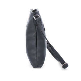 Malá športová crossbody kabelka Tangerin materiál syntetická koža zapínanie na zips farba čierna veľkosť malá 8011 C Z boku