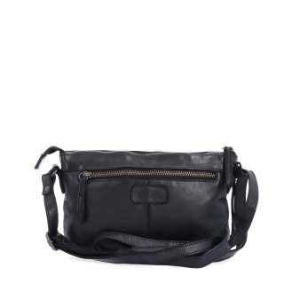 Kožená crossbody s čistými líniami Noelia Bolger materiál kože zapínanie na zips farba čierna veľkosť malá NB 2414 C Zozadu