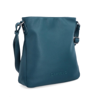 Dizajnová crossbody kabelka Carmelo materiál syntetická koža zapínanie na zips farba zelená veľkosť stredná 4271 PE