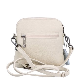 Malá kožená crossbody kabelka Noelia Bolger materiál kože zapínanie na zips farba béžová veľkosť malá NB 3017 K Zozadu