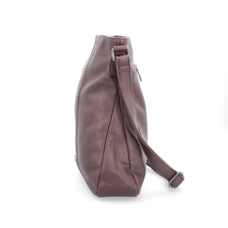 Crossbody kabelka s prešívaním Tangerin materiál syntetická koža zapínanie na zips farba hnedá veľkosť stredná 8004 TH Z boku