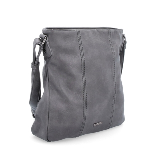 Crossbody kabelka s prešívaním Tangerin materiál syntetická koža zapínanie na zips farba sivá veľkosť stredná 8004 TS