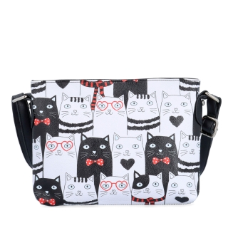 Crossbody kabelka s veselým potiskom Indee materiál syntetická koža zapínanie na zips farba multicolor veľkosť malá 9306 01 C