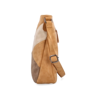 Crossbody kableka s originálnym dizajnom Tangerin materiál syntetická koža zapínanie na zips farba koňaková veľkosť stredná 1118 CAM Z boku