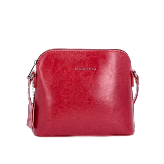 Elegantná kožená crossbody k šatám aj saku Noelia Bolger materiál kože zapínanie na zips farba červená veľkosť malá NB 0078 TCV Spredu