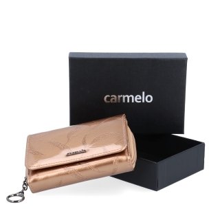 Elegantná lakovaná kožená peňaženka Carmelo materiál kože zapínanie na zips farba metalíza veľkosť malá 2105 L ZL Krabička