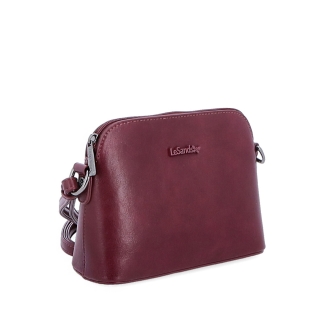 Minimalistická crossbody kabelka Le Sands materiál syntetická koža zapínanie na zips farba vínová veľkosť malá 7710 BO