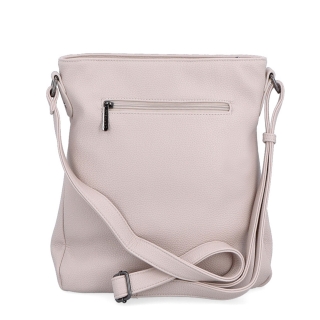 Dizajnová crossbody kabelka Carmelo materiál syntetická koža zapínanie na zips farba ružová veľkosť stredná 4271 LI Zozadu