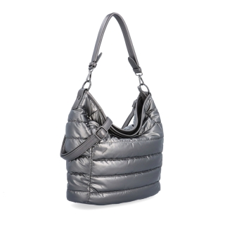Mäkká kabelka s prešívaním a elegantným štýlom Carmelo materiál nylon zapínanie na zips farba metalíza veľkosť stredná 4383 TI