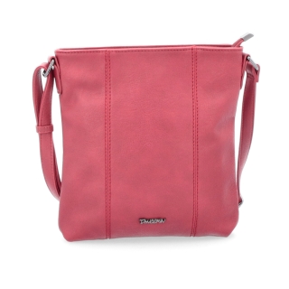 Malá športová crossbody kabelka Tangerin materiál syntetická koža zapínanie na zips farba červená veľkosť malá 8011 CV Spredu