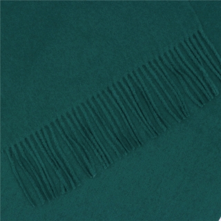 Elegantný jednofarebný šál so strapcami Noelia Bolger materiál Polyester s prímesou vlny farba zelená KZ003 - 08