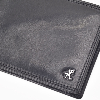 Kožená peňaženka na šírku Cosset materiál kože zapínanie Bez zapínania farba čierna veľkosť stredná 4460 Komodo C Logo