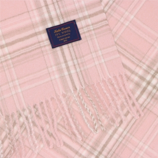 Celoročný šál s károvaným vzorom Noelia Bolger materiál Polyester s prímesou vlny farba ružová KZ004 - 02