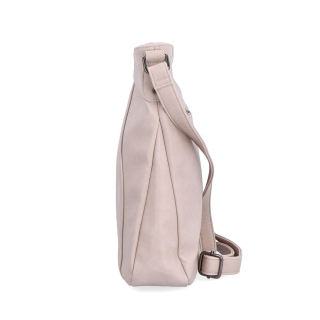 Asymetrická crossbody kabelka s prešívaním Tangerin materiál syntetická koža zapínanie na zips farba ružová veľkosť stredná 8023 LI Z boku
