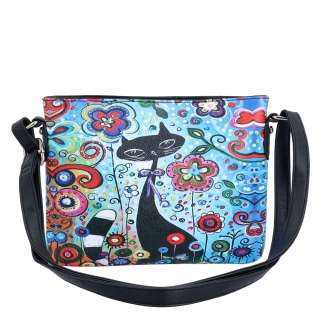 Crossbody kabelka s veselým potiskom Indee materiál syntetická koža zapínanie na zips farba multicolor veľkosť malá 9306 05 C