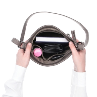 Crossbody s čistým dizajnom Indee materiál syntetická koža zapínanie na zips farba žltá veľkosť malá 6316 ZLU Vnútro