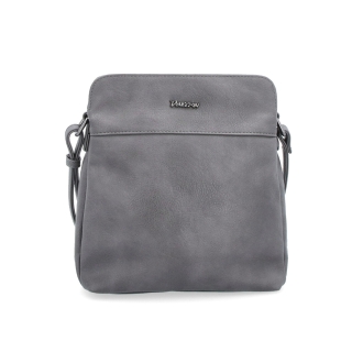 Crossbody kabelka Tangerin materiál syntetická koža zapínanie na zips farba sivá veľkosť malá 8021 TS Spredu