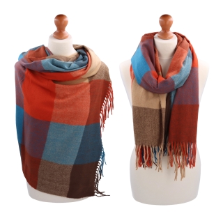 Príjemný šál s károvaným vzorom Noelia Bolger materiál Polyester s prímesou vlny farba multicolor KZ002 - 07