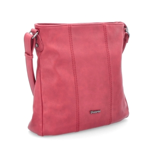 Crossbody kabelka s prešívaním Tangerin materiál syntetická koža zapínanie na zips farba červená veľkosť stredná 8004 CV