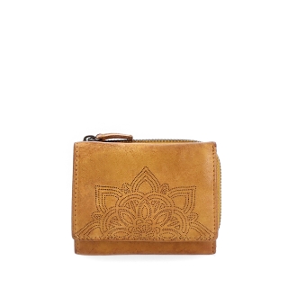 Malá kožená peňaženka v boho štýle Noelia Bolger materiál kože zapínanie na cvok farba žltá veľkosť malá 5124 NB ZLU