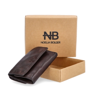Malá kožená peňaženka pre mužov aj ženy Noelia Bolger materiál kože farba hnedá veľkosť malá 5135 NB H Krabička