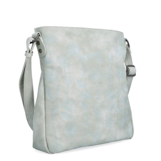 Priestranná crossbody kabelka s motívom Indee materiál syntetická koža zapínanie na zips farba sivá veľkosť stredná 6327 S