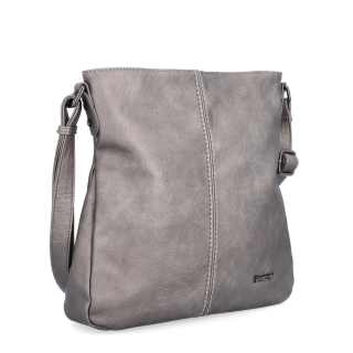 Crossbody kabelka s jednoduchým prešívaním Tangerin materiál syntetická koža zapínanie na zips farba metalíza veľkosť stredná 8003 TI