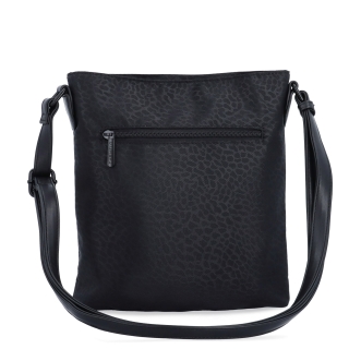 Štýlová dámska crossbody kabelka z nylonu Carmelo materiál nylon zapínanie na zips farba čierna veľkosť malá 6606 C LE Zozadu