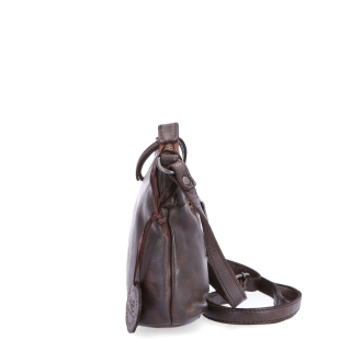 Praktická kožená crossbody na každý deň Noelia Bolger materiál kože zapínanie na zips farba hnedá veľkosť malá NB 2406 H Z boku