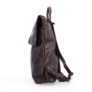Kožený batoh s chlopňou vo vintage štýle Noelia Bolger materiál kože zapínanie na zips farba hnedá veľkosť stredná NB 2014 H Z boku