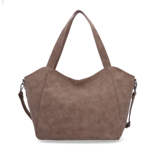 Veľká kabelka na rameno s crossbody popruhom Tangerin materiál syntetická koža zapínanie na zips farba hnedá veľkosť veľká 1120 H Spredu