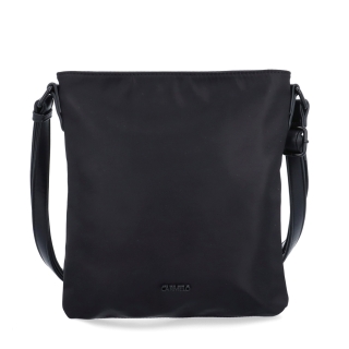 Štýlová dámska crossbody kabelka z nylonu Carmelo materiál nylon zapínanie na zips farba čierna veľkosť malá 6606 C Spredu