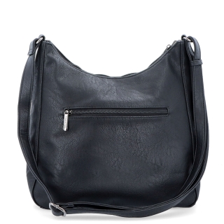 Mestská crossbody kabelka zo syntetickej kože Tangerin materiál syntetická koža zapínanie na zips farba čierna veľkosť stredná 8046 C Zozadu