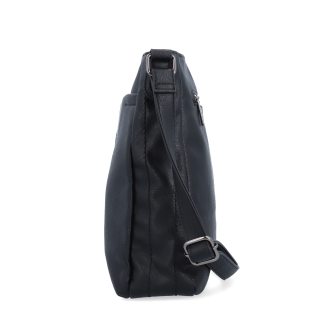 Crossbody kabelka s nastaviteľným popruhom Tangerin materiál syntetická koža zapínanie na zips farba čierna veľkosť stredná 8049 C Z boku